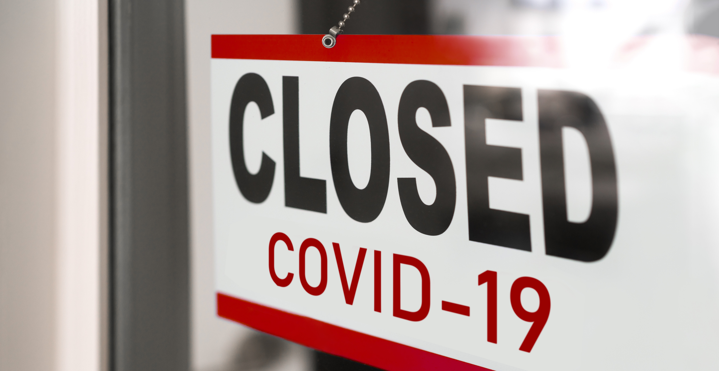 Closed due to COVID sign